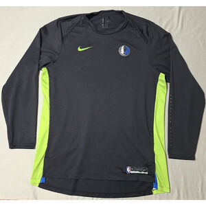 NBA Dallas Mavericks Dri-FIT Shooter Long Sleeve Shirt Men's XL Black / Green